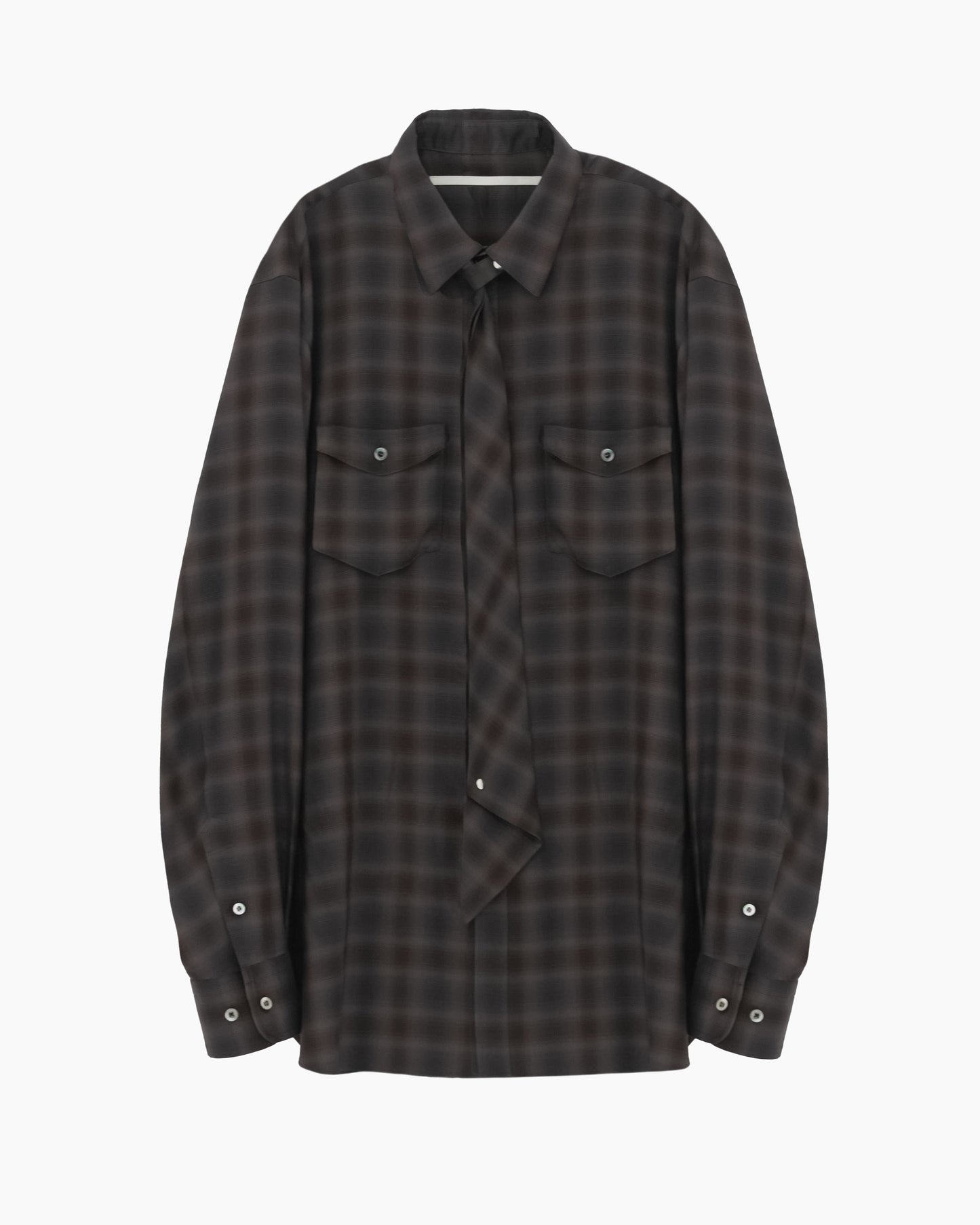 NECKTIE SHIRT BROWN