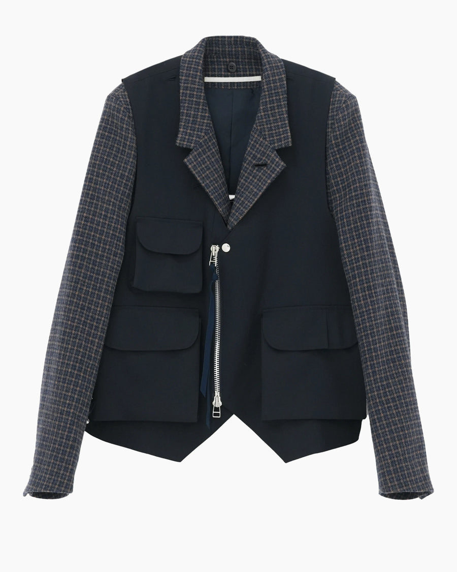 VEST LINER CROPPED JACKET NAVY