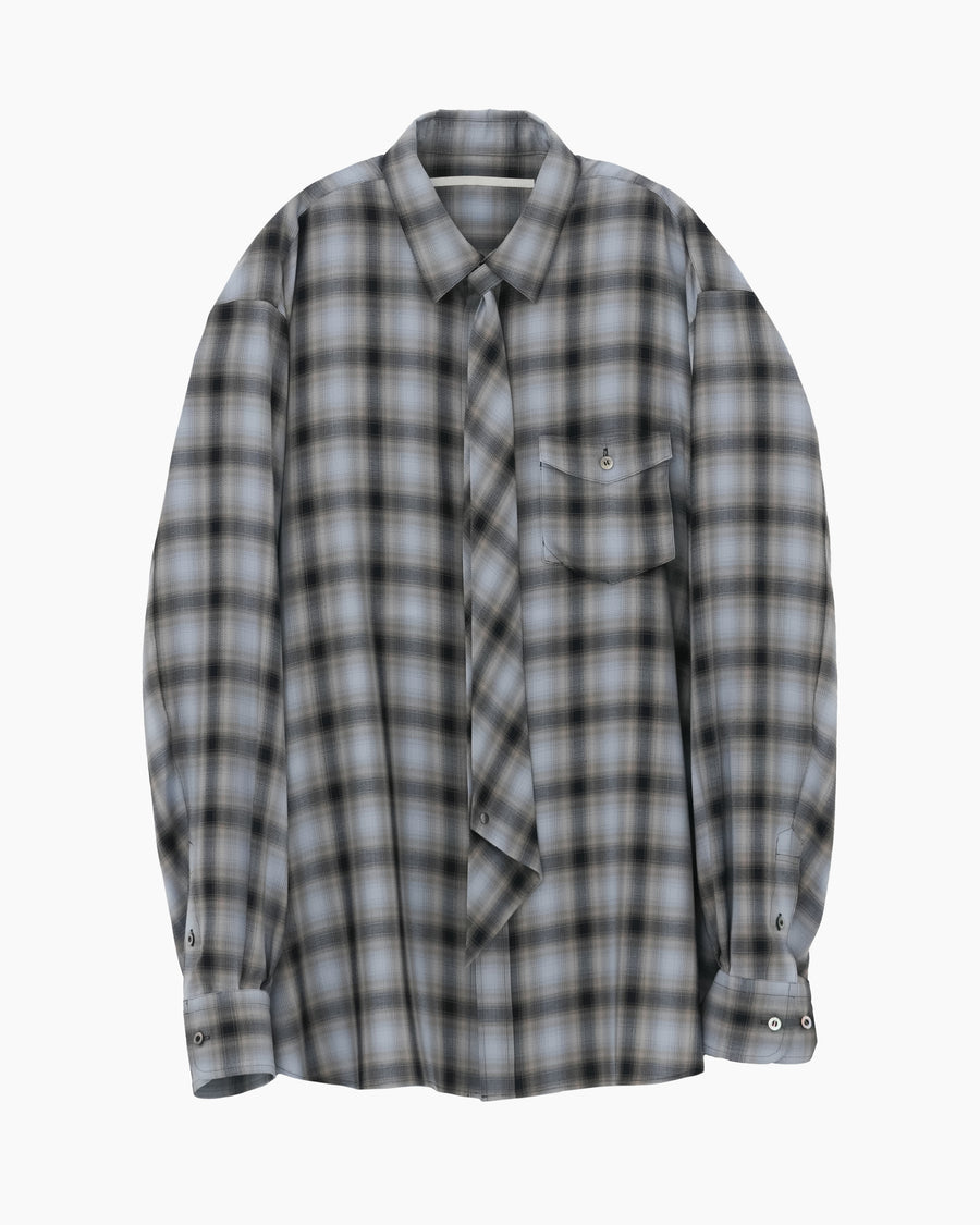 NECKTIE SHIRT NAVY