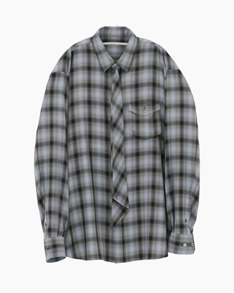 NECKTIE SHIRT NAVY