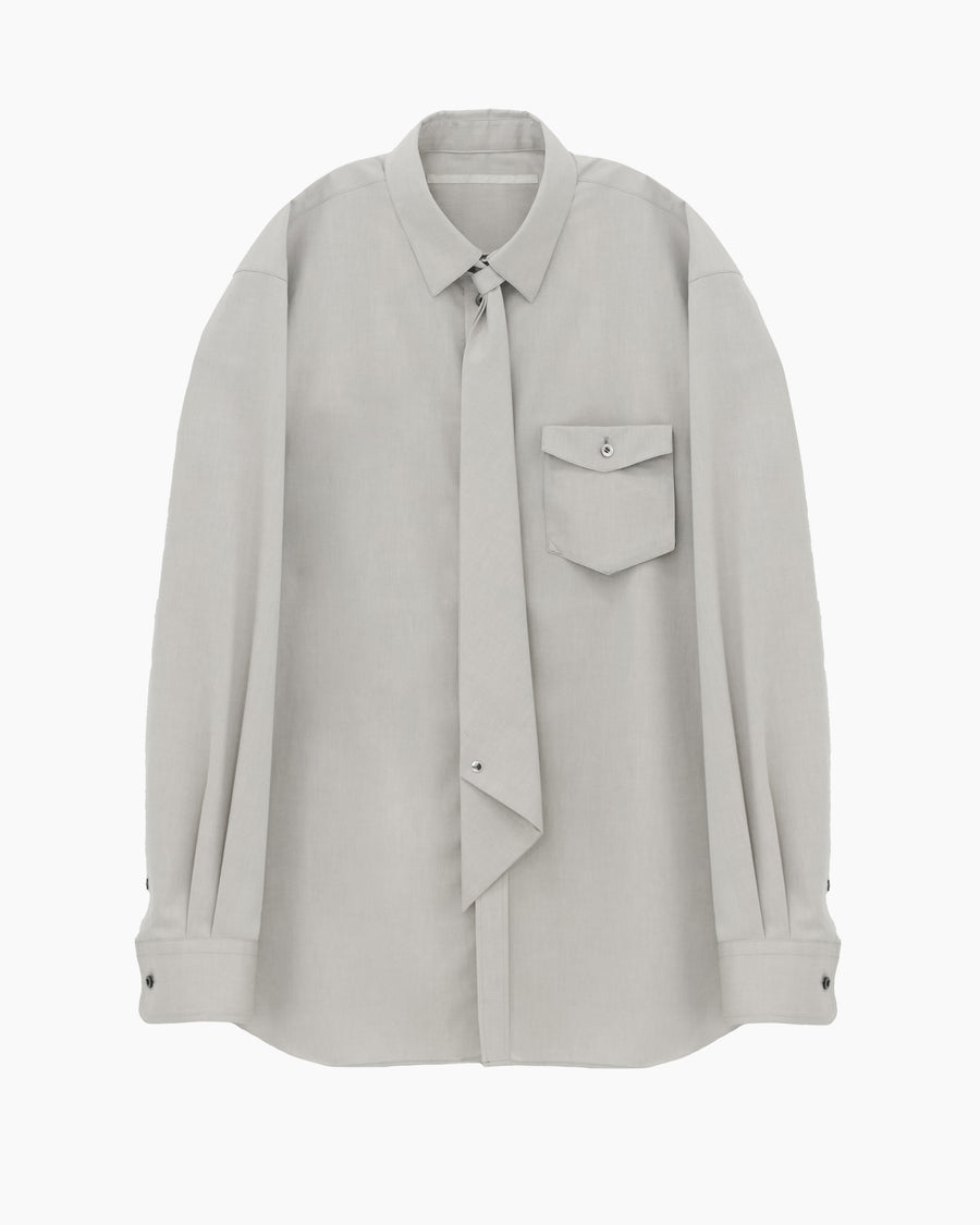 NECKTIE SHIRT GREY