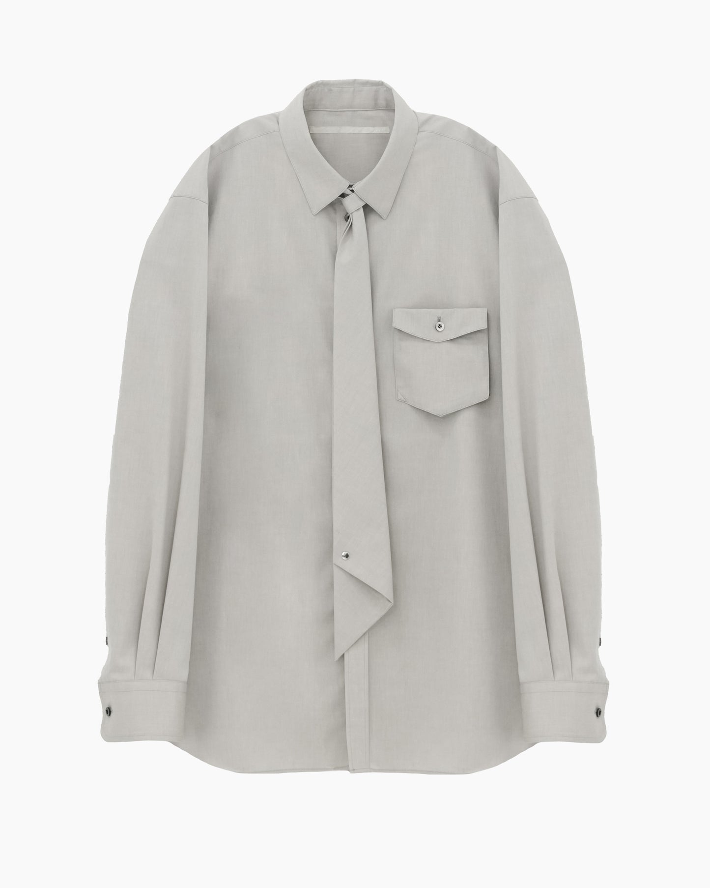 NECKTIE SHIRT GREY