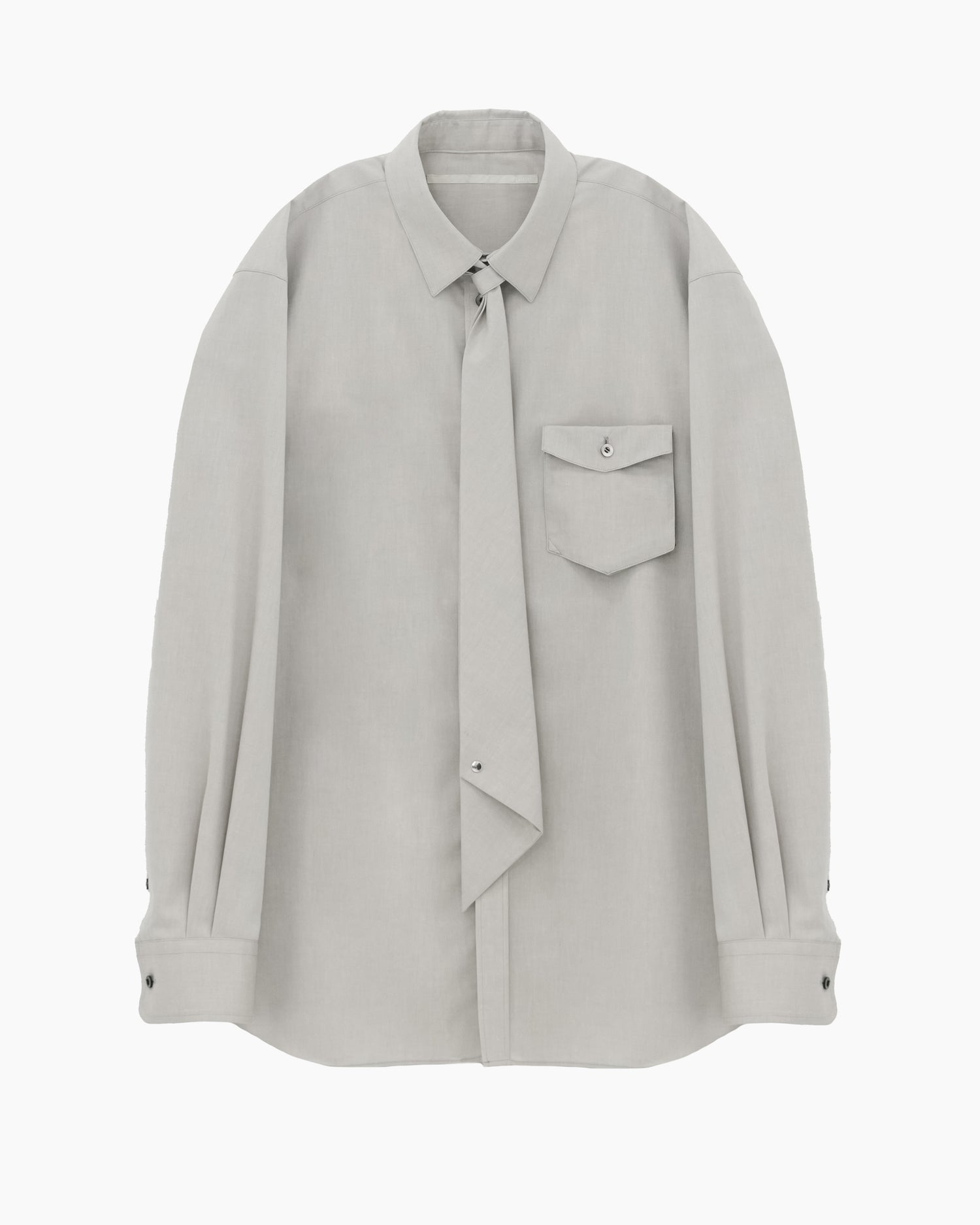 NECKTIE SHIRT GREY