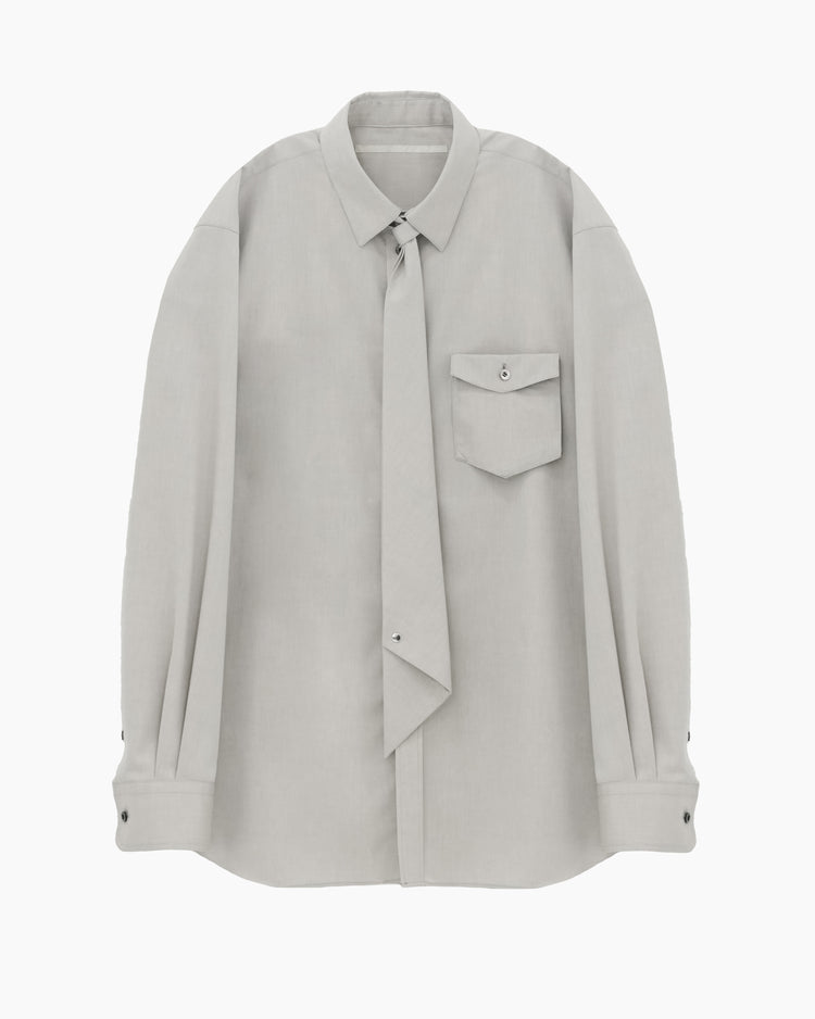 NECKTIE SHIRT GREY