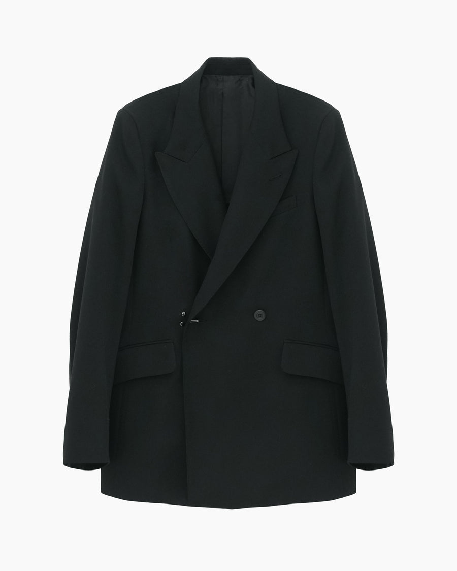 DOUBLE-BREASTED TAILORED JACKET BLACK
