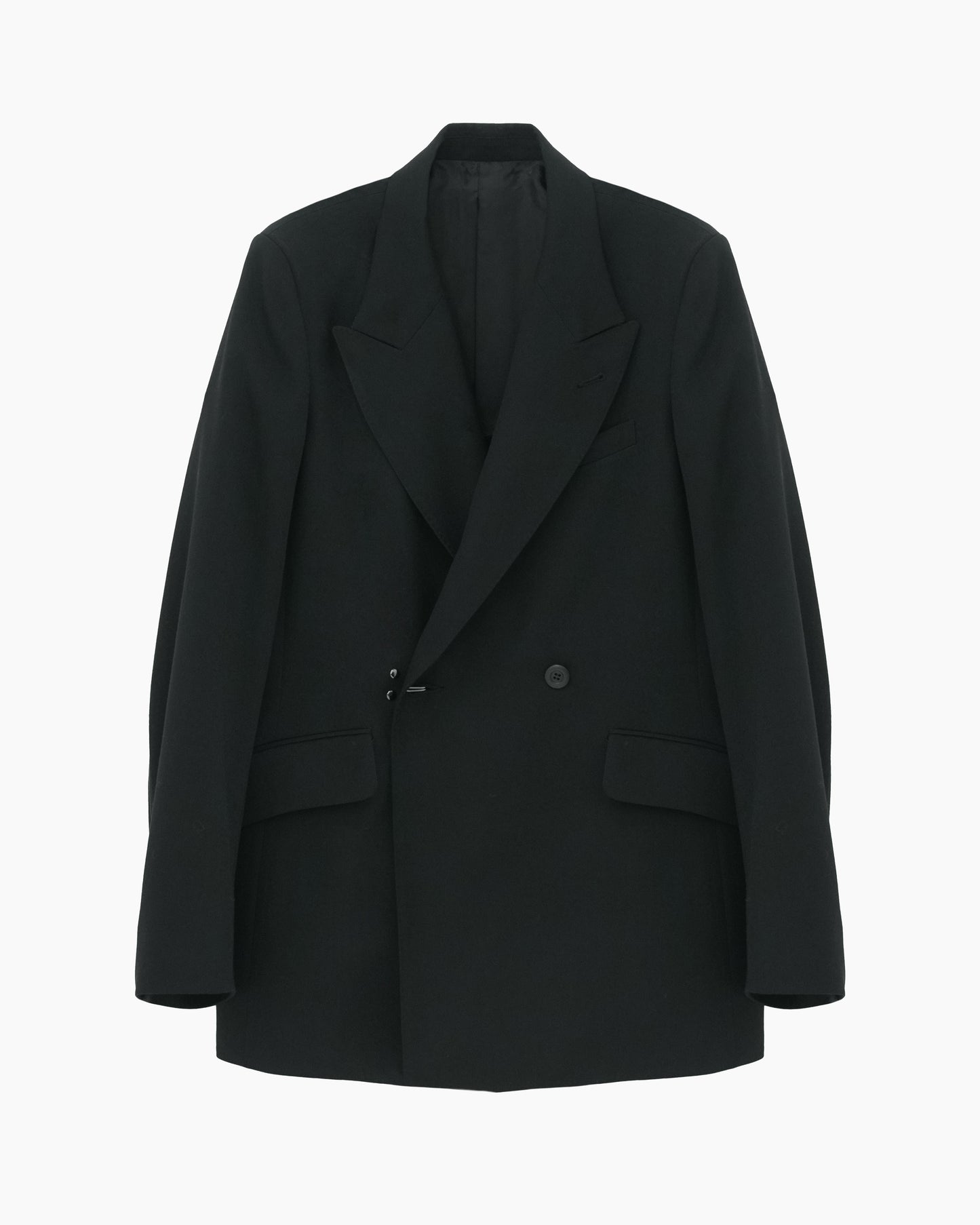 DOUBLE-BREASTED TAILORED JACKET BLACK