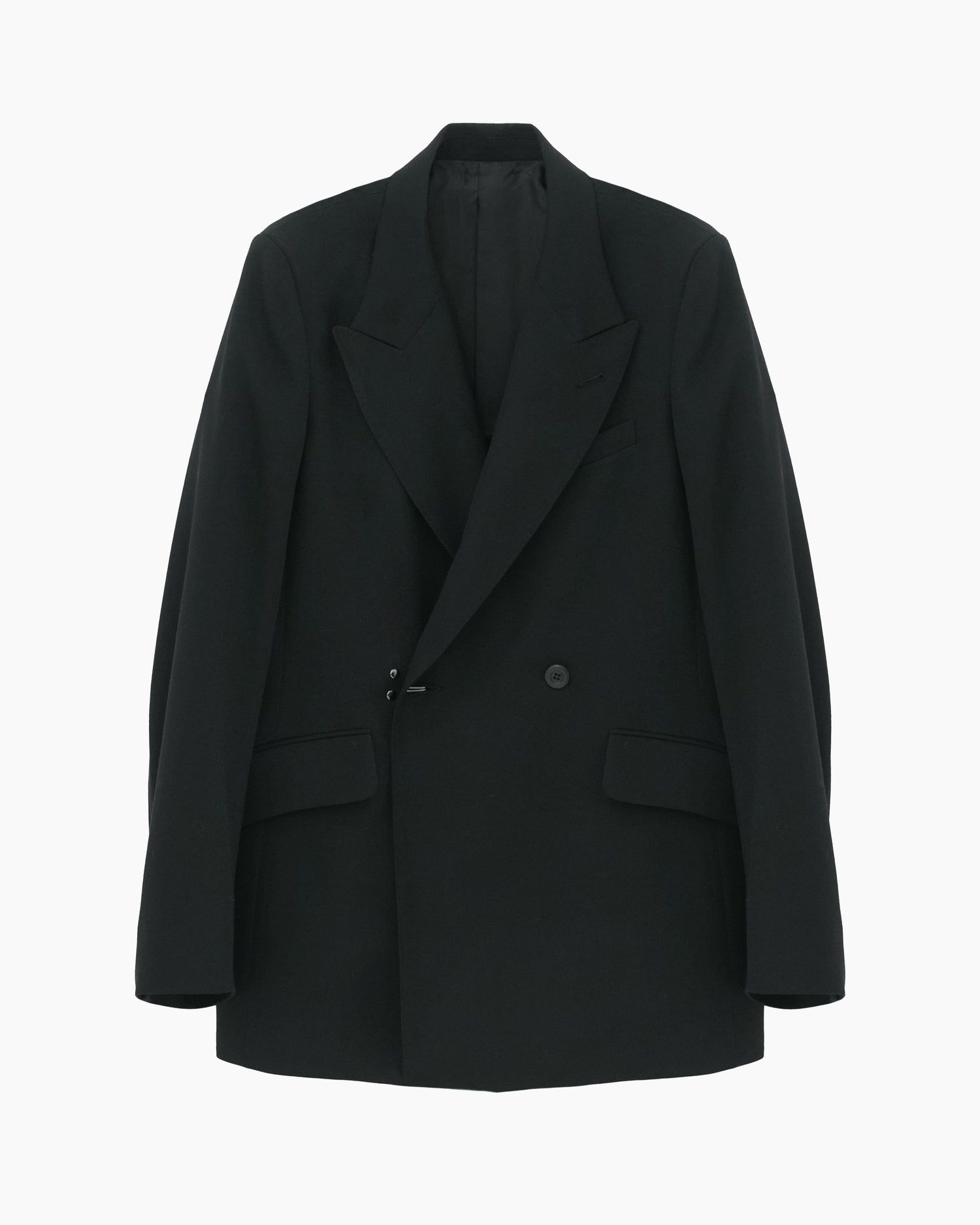 DOUBLE-BREASTED TAILORED JACKET BLACK