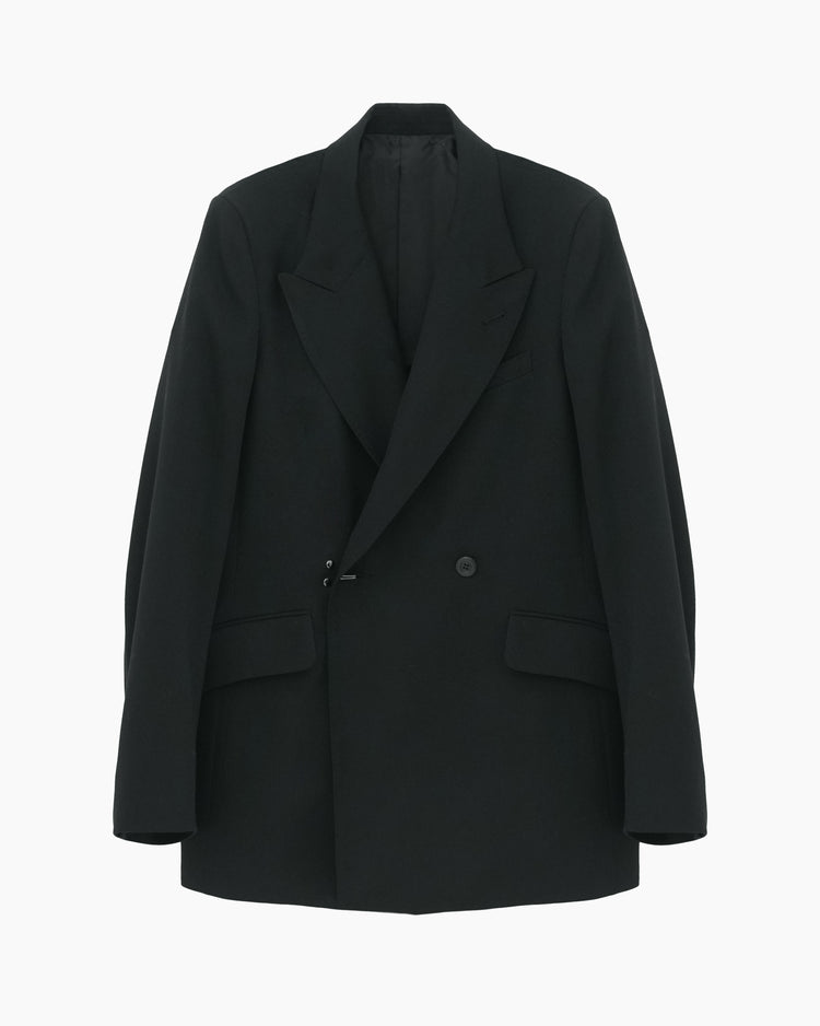 DOUBLE-BREASTED TAILORED JACKET BLACK