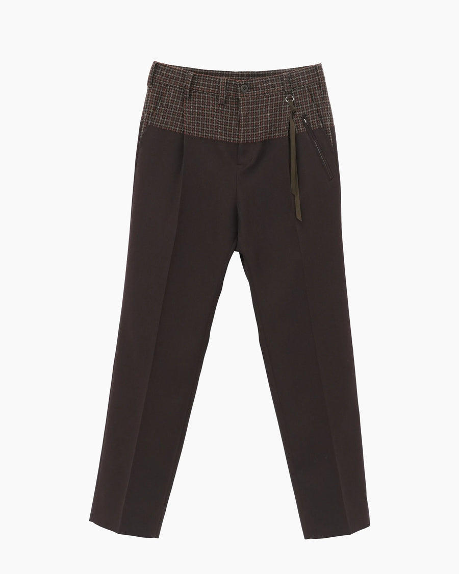 WAIST PANEL SLACKS BROWN