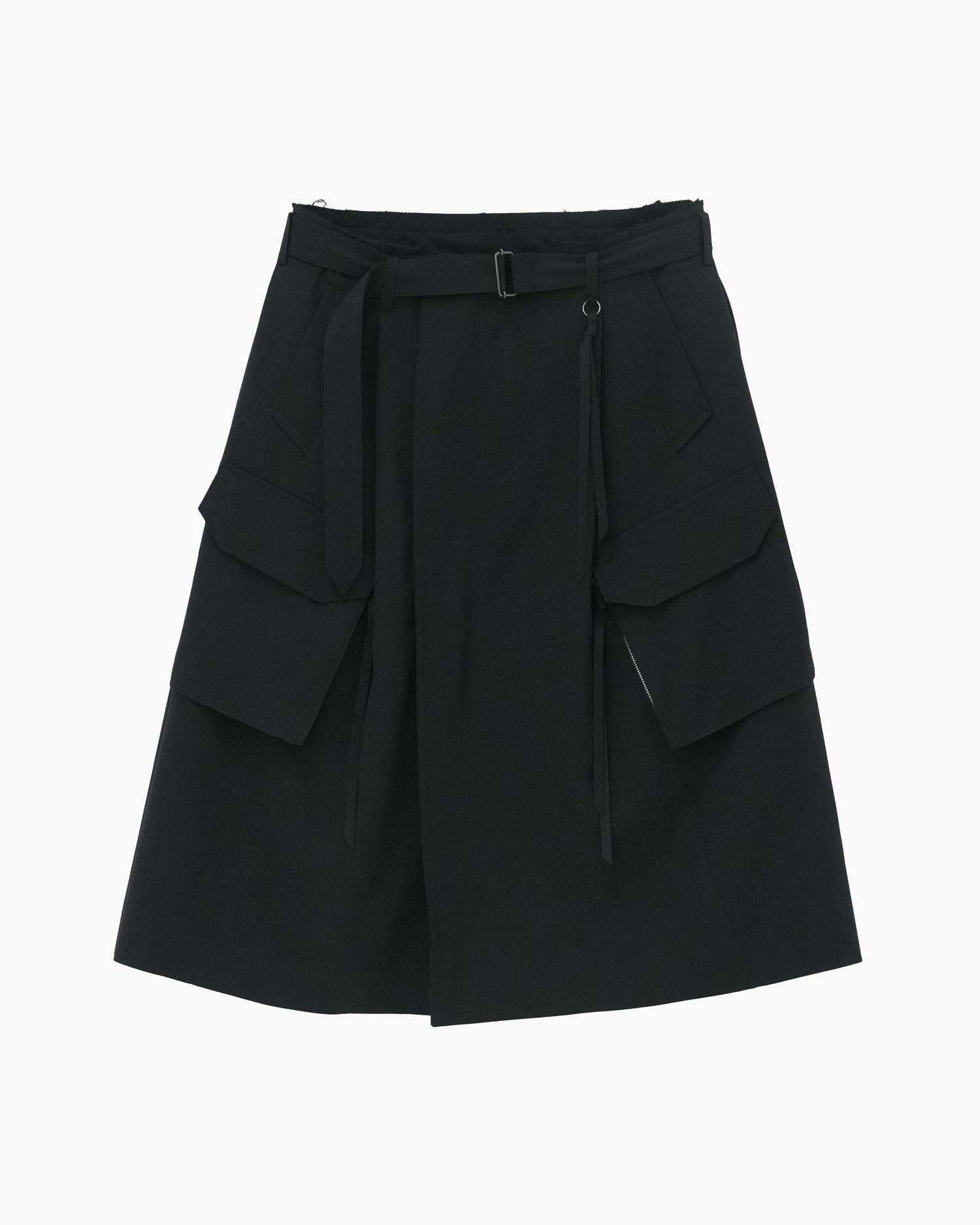 SOUTIEN COLLAR COMBAT SKIRT BLACK