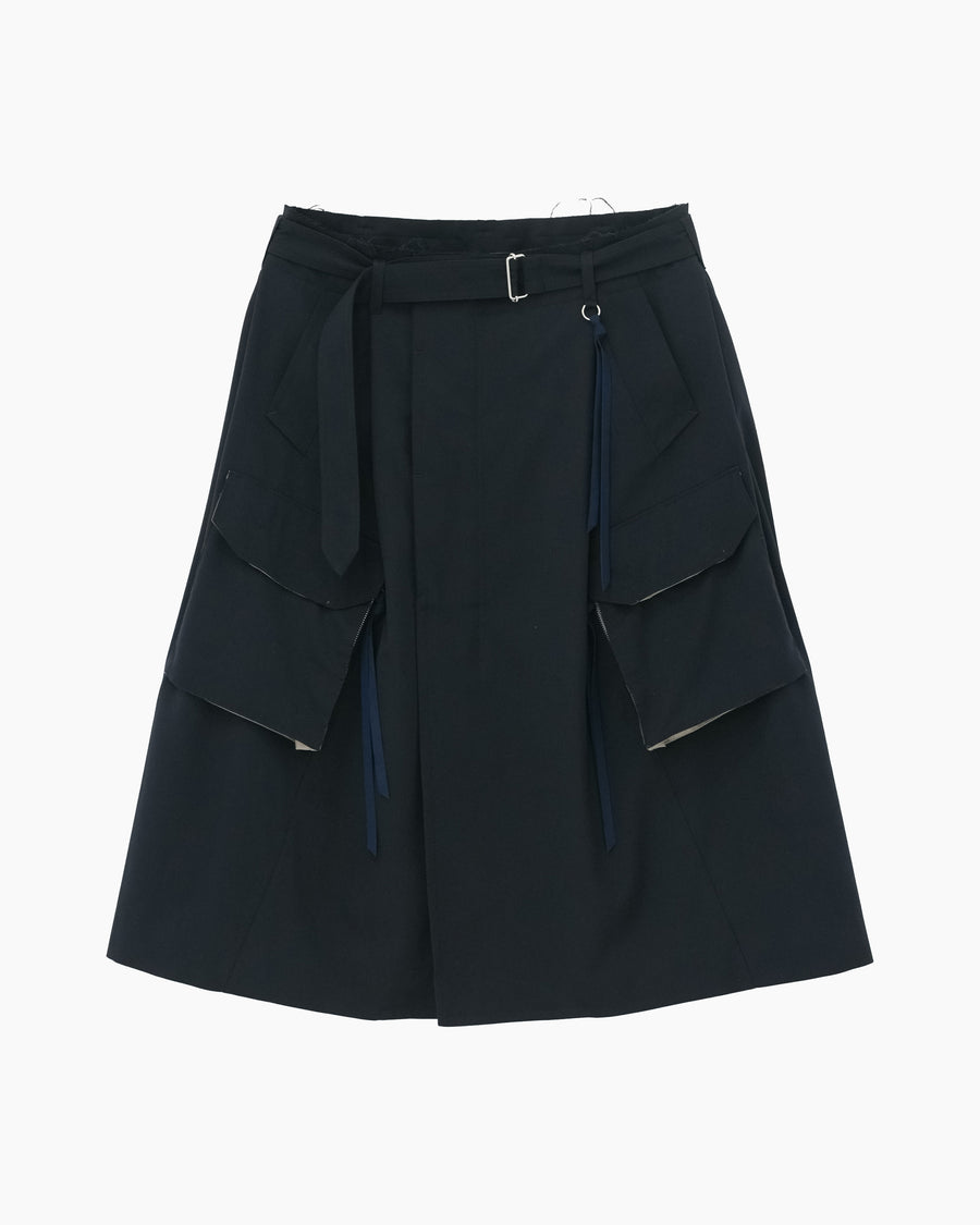 SOUTIEN COLLAR COMBAT SKIRT NAVY