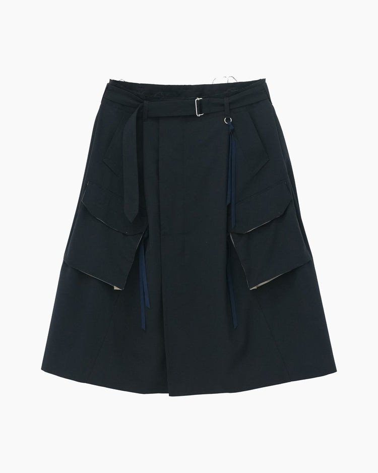 SOUTIEN COLLAR COMBAT SKIRT NAVY