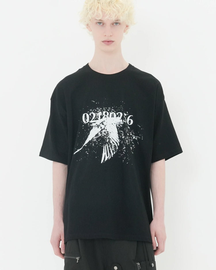 PRINT T-SHIRT "02180256" BLACK