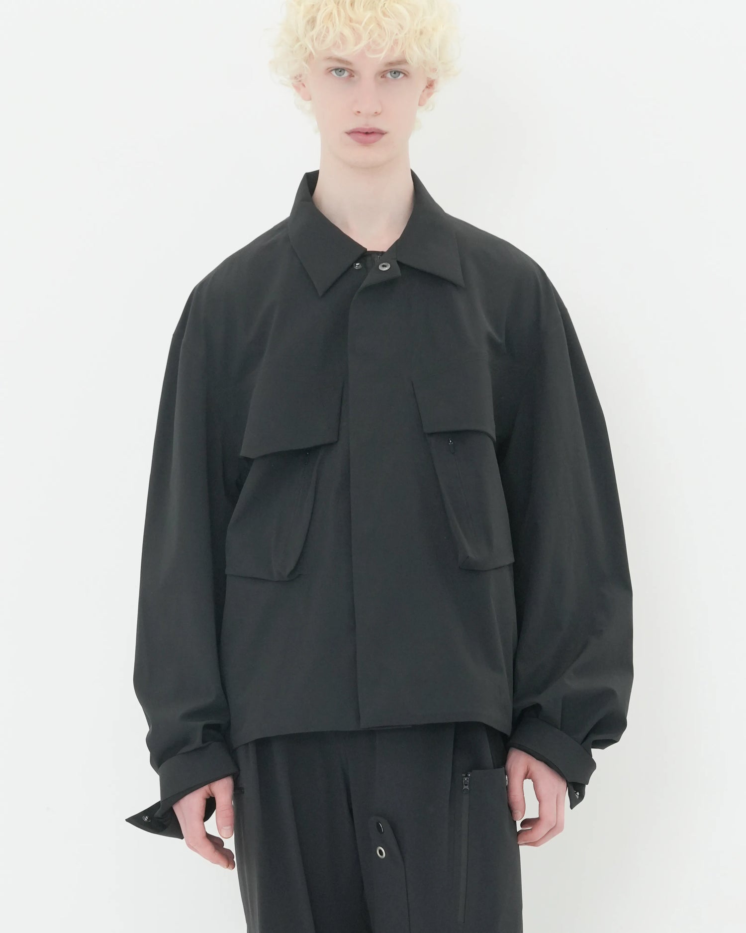 PCS SHIRT JACKET BLACK