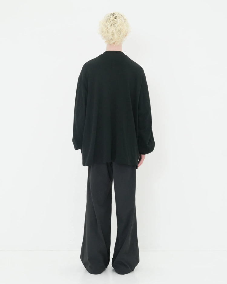 SIDE SEAM POCKET SWEATSHIRT BLACK