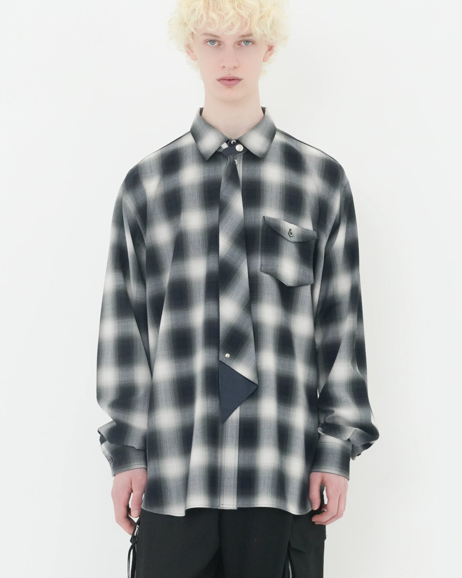 NECKTIE SHIRT NAVY