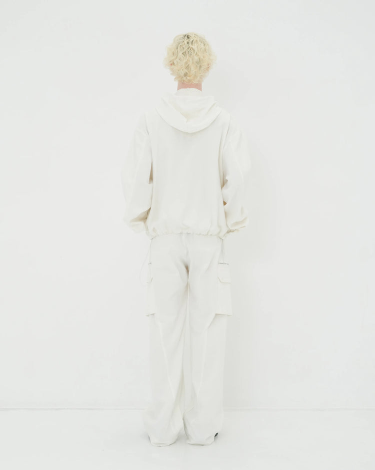 NEP SILK HOOD BLOUSON WHITE