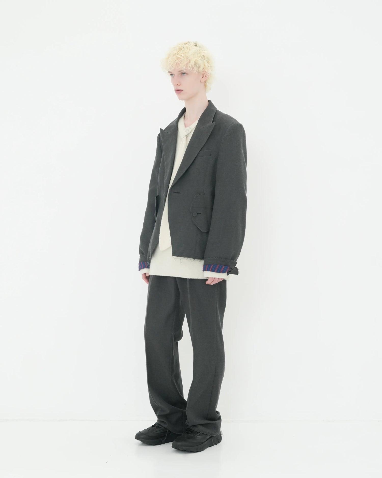 PIGMENT PRINT SLACKS GREY