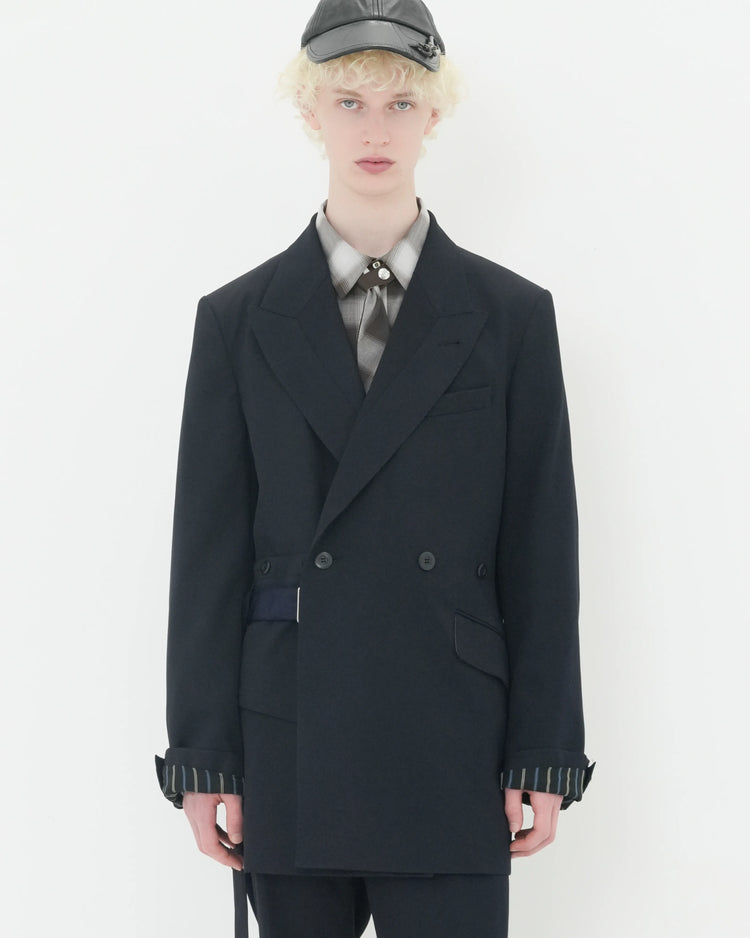 CUMMER BAG DOUBLE - BREASTED JACKET NAVY
