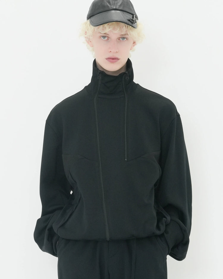 JERSEY TRACK BLOUSON BLACK