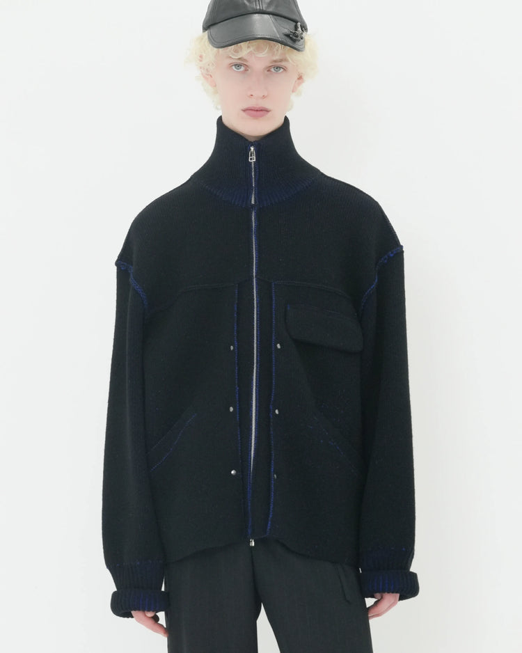 KNIT 11MJZ JACKET BLACK