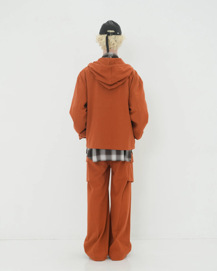 NEP SILK HOOD BLOUSON ORANGE