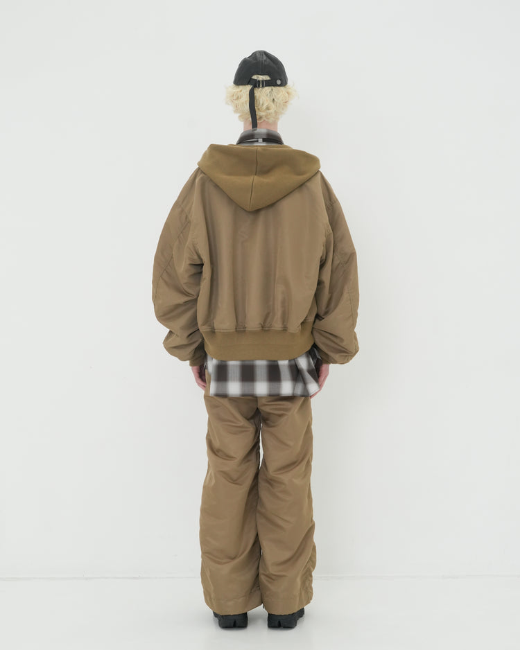 NOTCHED LAPEL HOOD MA-1 BEIGE