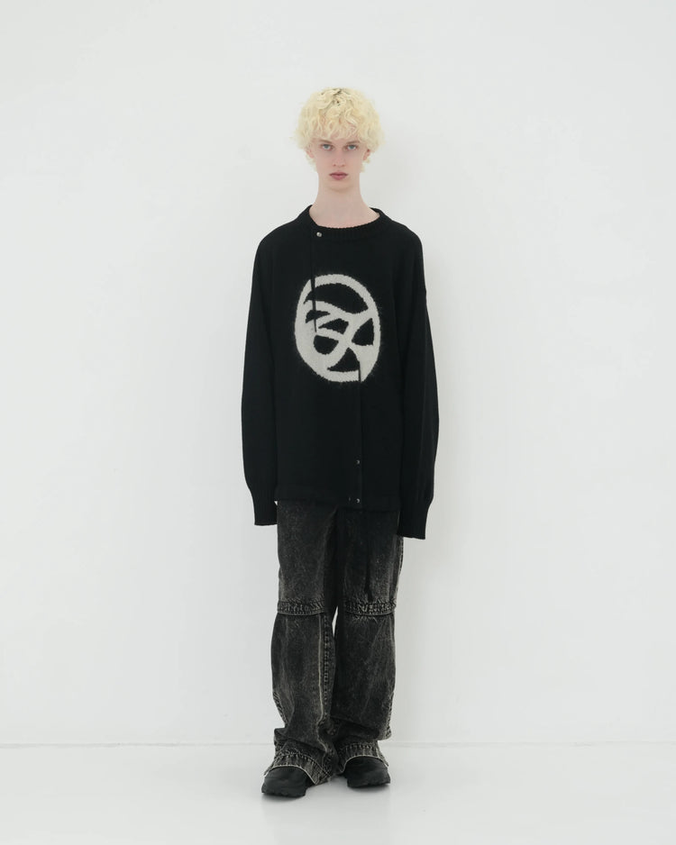 DOUBLE FRONT KNIT PO BLACK