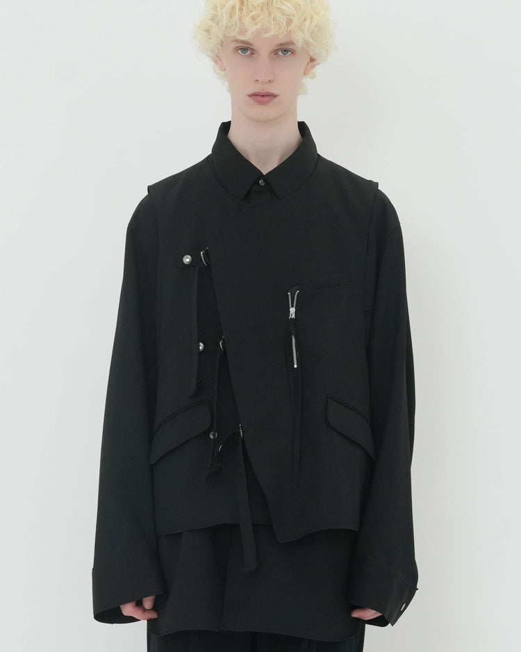 JERKIN VEST BLACK