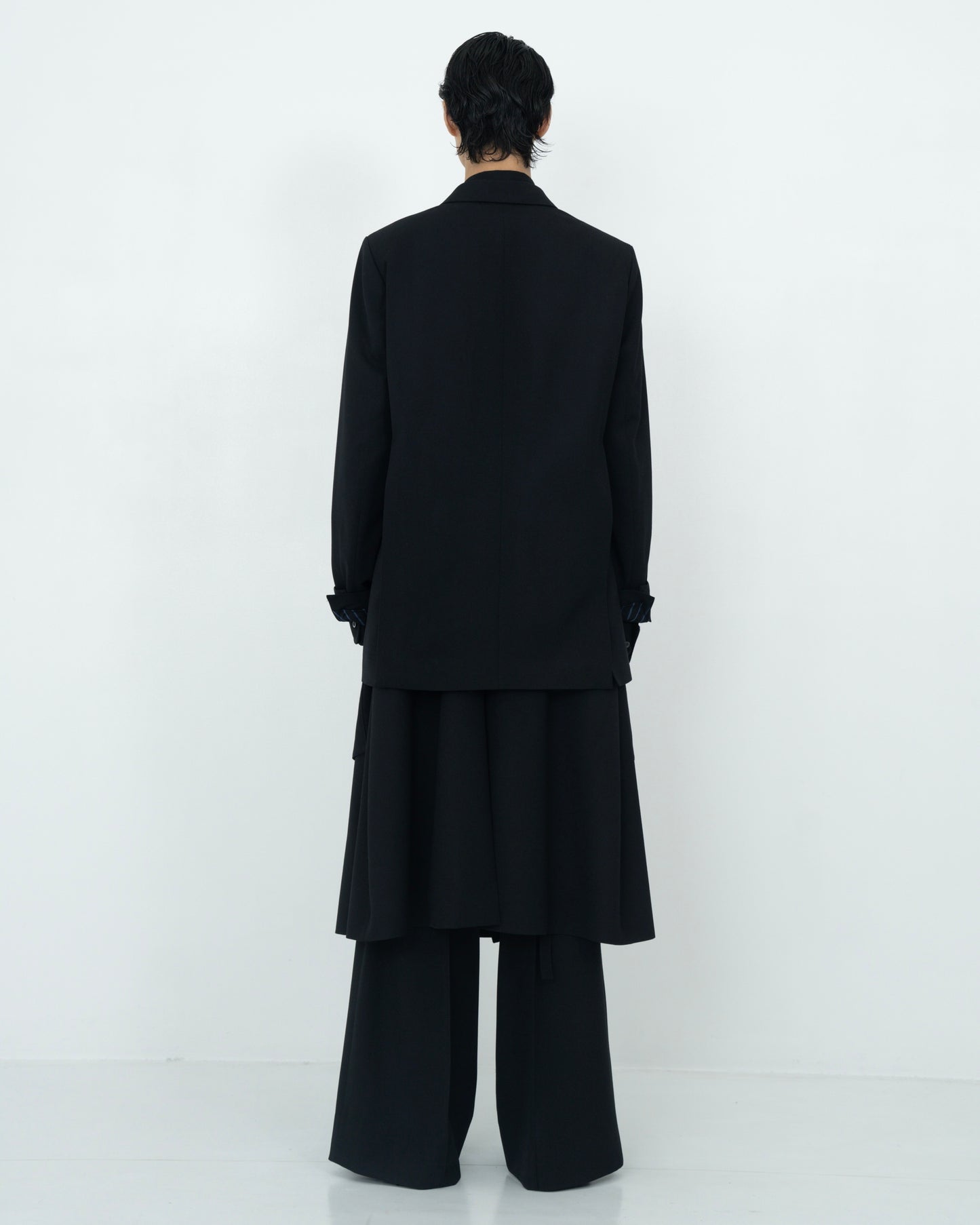 DOUBLE-BREASTED TAILORED JACKET BLACK