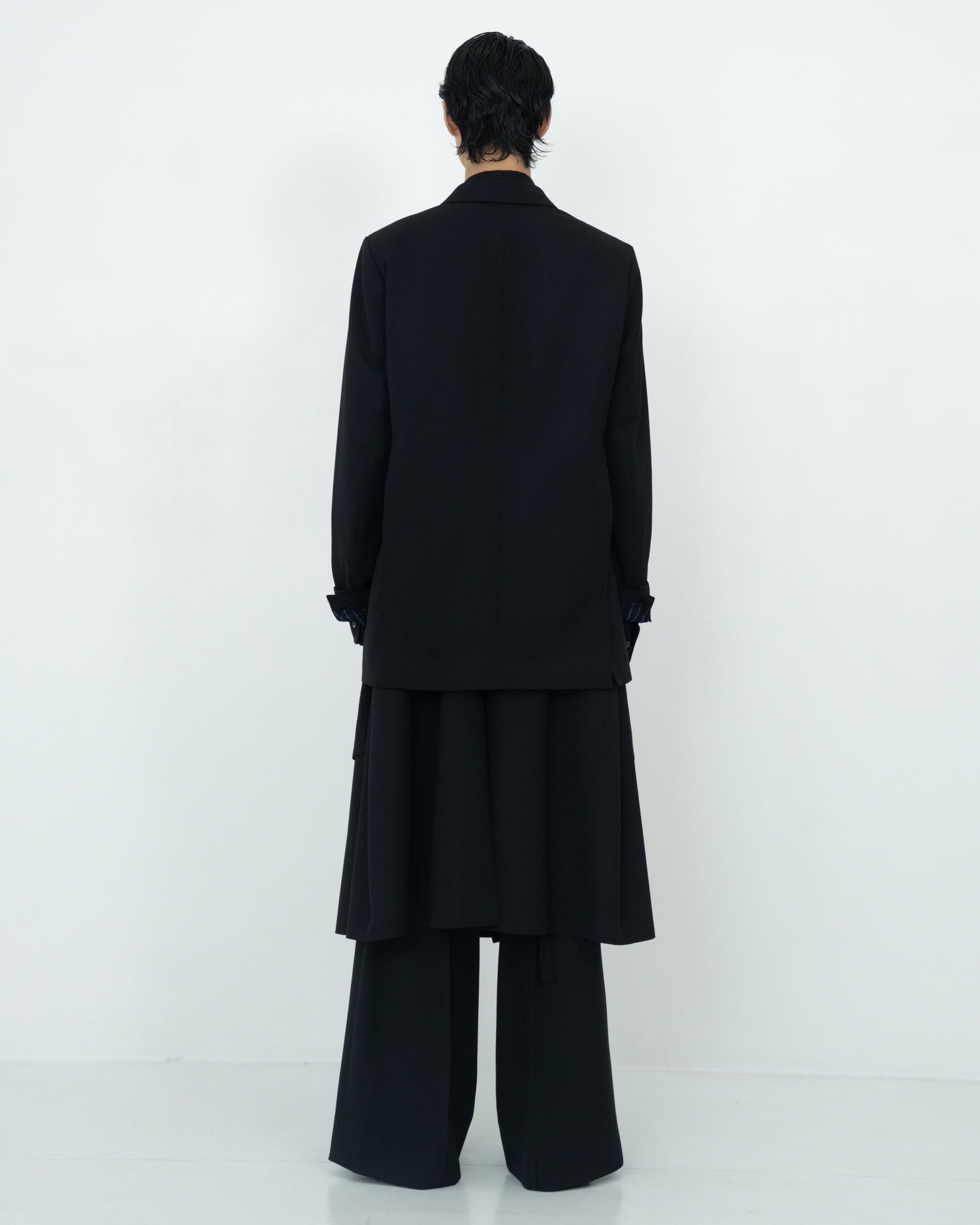 DOUBLE-BREASTED TAILORED JACKET BLACK
