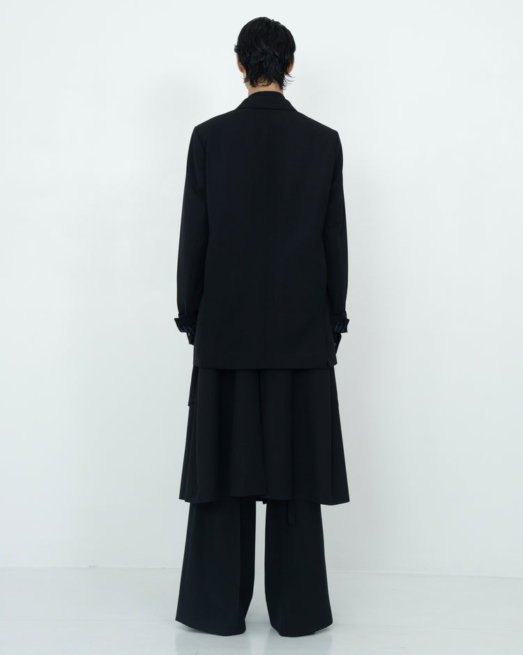 DOUBLE-BREASTED TAILORED JACKET BLACK