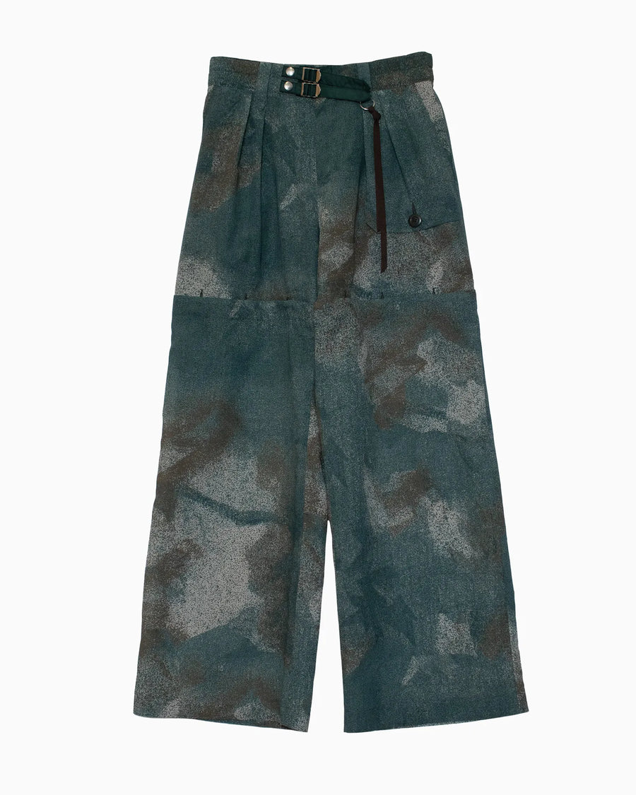 VOILE CAMOUFLAGE SEPARATE  PANTS KHAKI