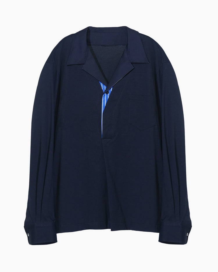 LAYERED L/S T-SHIRT NAVY