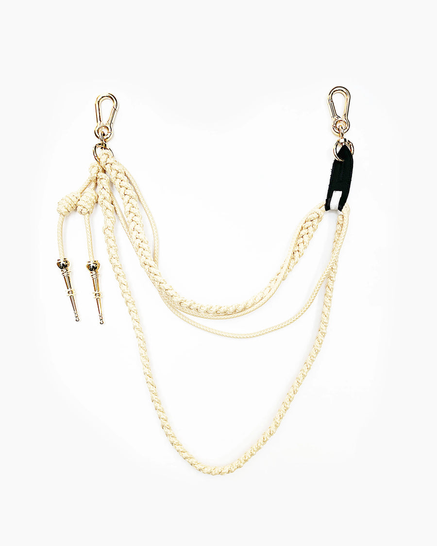 CEREMONIAL CORD WALLET CHAIN BEIGE
